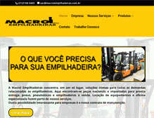 Tablet Screenshot of macrolempilhadeiras.com.br